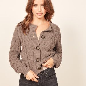 Reformation Annie Cable Knit Cardigan